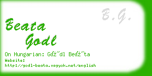 beata godl business card